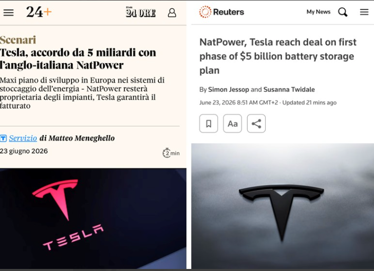 NatPower and Tesla agree 25GWh European battery storage programme