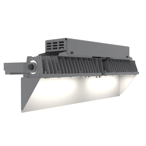 Padel floodlight combines glare control and corrosion resistance